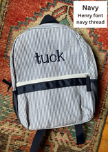 Load image into Gallery viewer, FULLSIZE Seersucker Backpack