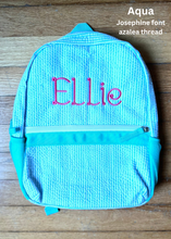 Load image into Gallery viewer, FULLSIZE Seersucker Backpack