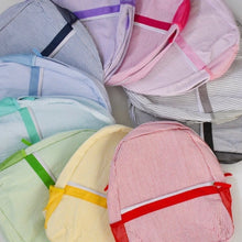 Load image into Gallery viewer, TODDLER Seersucker Backpack