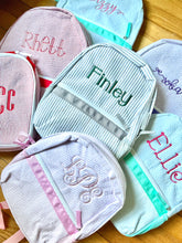 Load image into Gallery viewer, TODDLER Seersucker Backpack