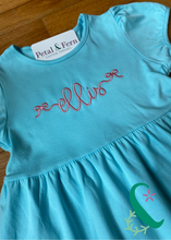 Load image into Gallery viewer, Toddler Short Sleeve Ruffle Dress with Name or Monogram