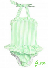 Load image into Gallery viewer, Seersucker Ruffle Swimsuit