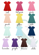Load image into Gallery viewer, Toddler Short Sleeve Ruffle Dress with Name or Monogram