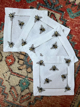 Load image into Gallery viewer, Scattered Bee Cocktail Napkins