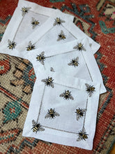 Load image into Gallery viewer, Scattered Bee Cocktail Napkins