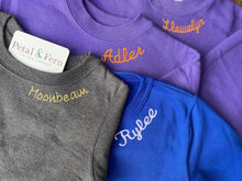 Load image into Gallery viewer, Youth Hanes Crewneck Sweatshirt with Name or Monogram