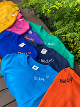 Load image into Gallery viewer, Youth Hanes Crewneck Sweatshirt with Name or Monogram