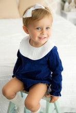 Load image into Gallery viewer, Corduroy Bishop Bubble or Dress with Bow Frame Monogram