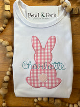Load image into Gallery viewer, Bunny Gingham Applique (Girl)