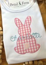 Load image into Gallery viewer, Bunny Gingham Applique (Girl)