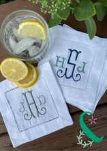Load image into Gallery viewer, Monogrammed Cocktail Napkins