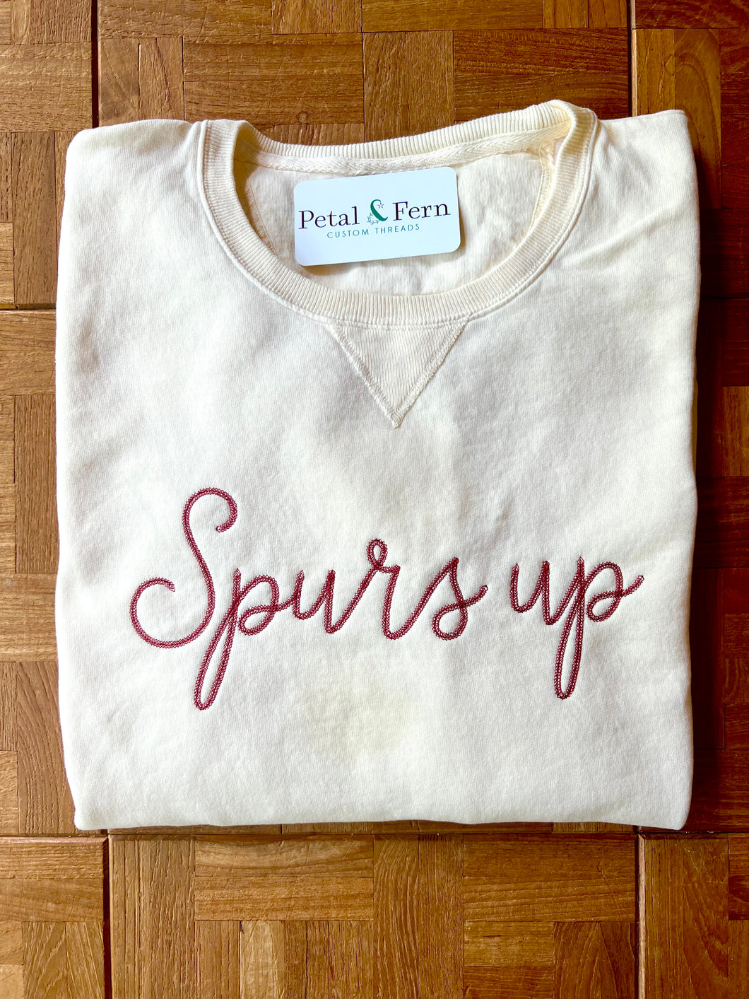 Adult Spurs Up Crewneck Sweatshirt – Petal & Fern Custom Threads