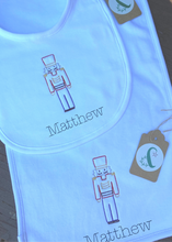 Load image into Gallery viewer, Bib &amp; Burp Cloth with Nutcracker (Sold Individually or as a Set)
