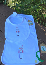 Load image into Gallery viewer, Bib &amp; Burp Cloth with Nutcracker (Sold Individually or as a Set)
