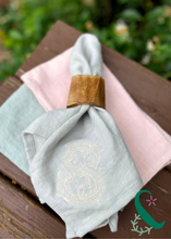 Load image into Gallery viewer, Monogrammed Stonewashed Linen Dinner Napkins (SOLD OUT)
