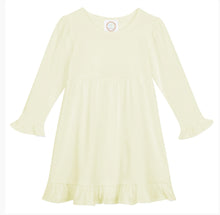 Load image into Gallery viewer, Girls Long Sleeve Ruffle Dress with Christmas Tree Applique
