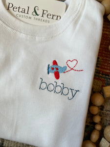 Crewneck with Personalized Left Chest Embellishment