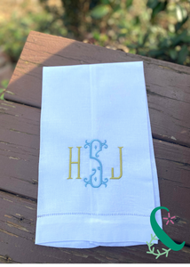 Monogrammed Tea Towel