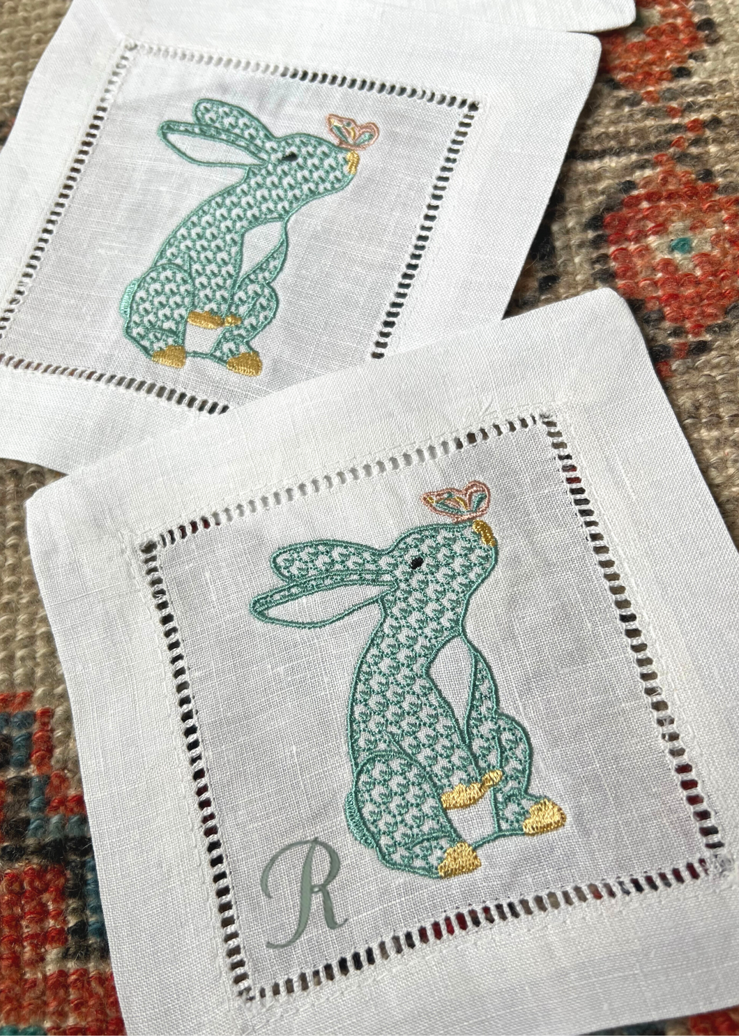 Herend Bunny Cocktail Napkins