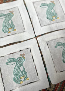 Herend Bunny Cocktail Napkins