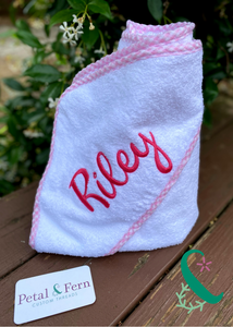 Hooded Towel with Name or Monogram 32"x 32"