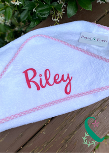 Hooded Towel with Name or Monogram 32"x 32"