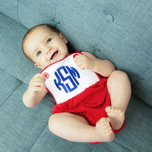 Load image into Gallery viewer, Knit Sunsuit with Monogram or Name (Special Order)
